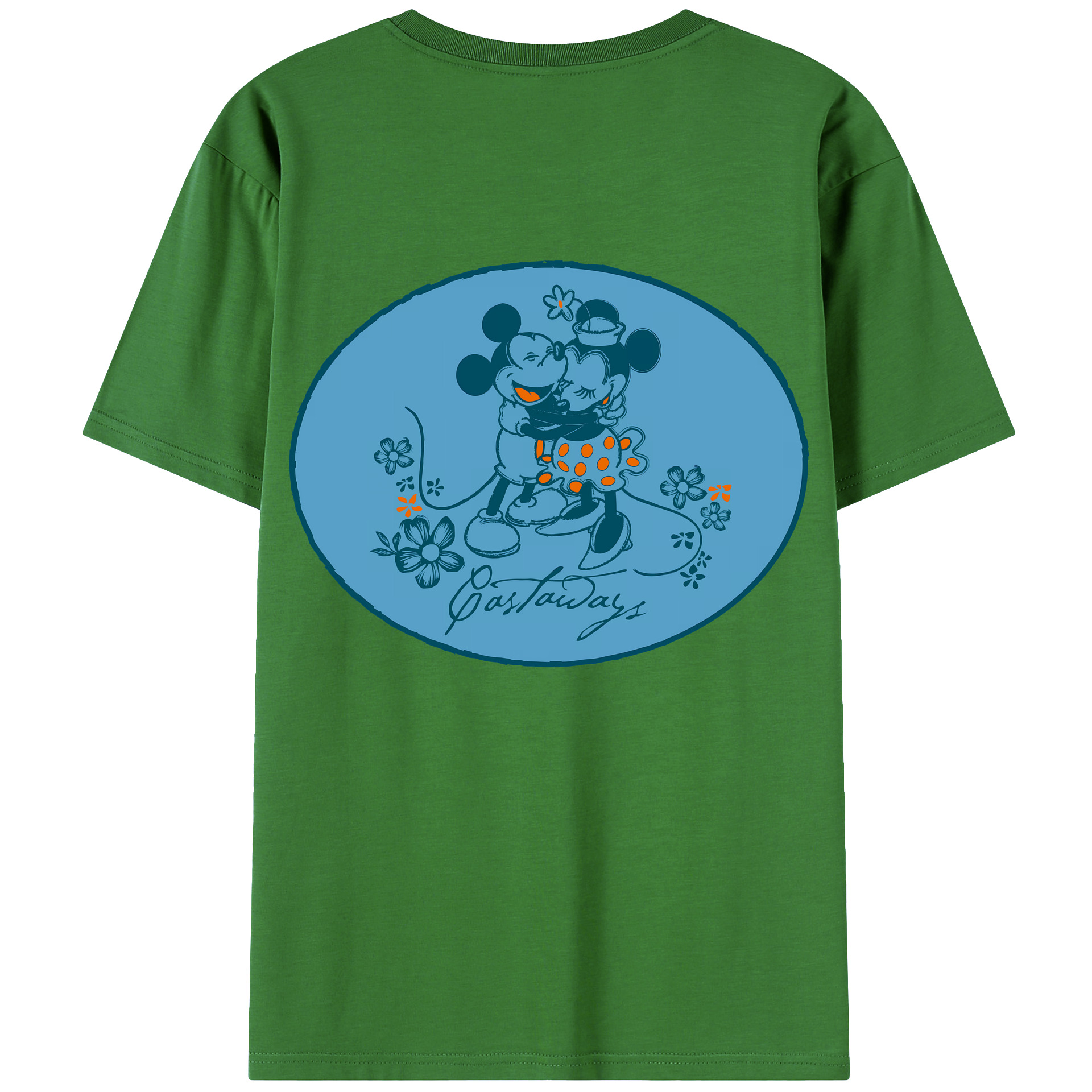 （画像用） ミッキーマウス Mickey Mouse レディース半袖Tシャツ(バックプリント)